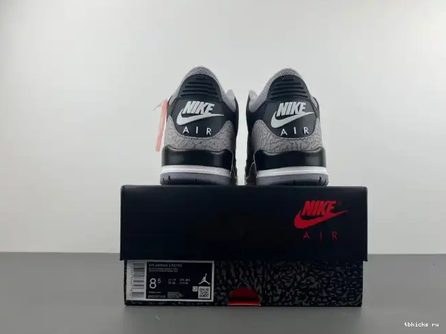 Reps TB Black Air 3 Cement DN3707-010 Jordan 0608